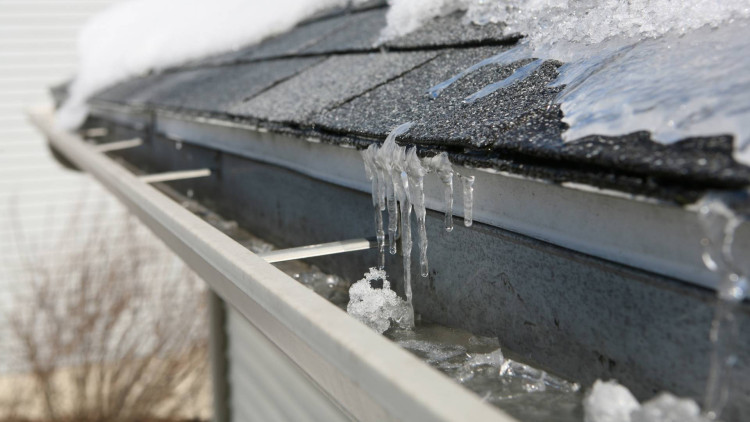 Ice on Indianapolis roof