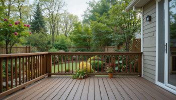 Composite decking installed for a home